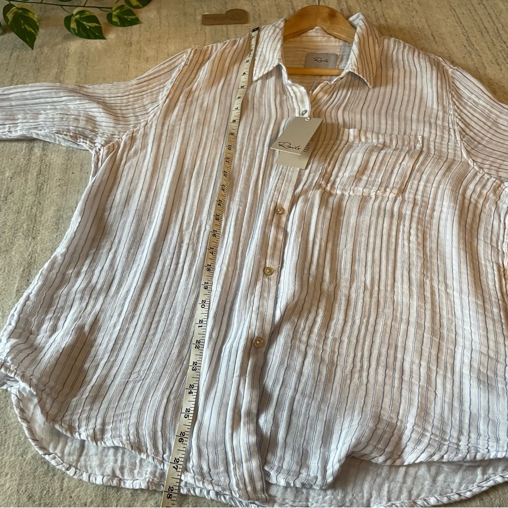 🆕 Rails | Women’s Ellis Cotton Gauze Button Down Davenport Stripe Rails XL - Picture 6 of 9